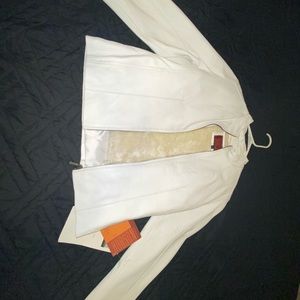 White Genuine Leather Jacket